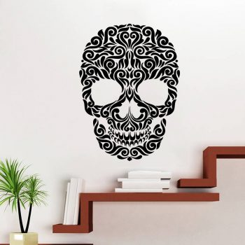 Big Skeleton Wall Sticker SK7 Home Vinyl Art Decal Scary Skull Wall Transfer 