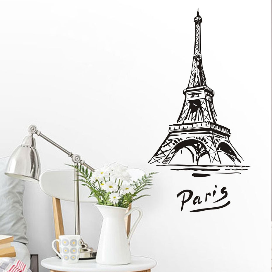 Eiffel Tower Wall Stickers For Living Room - Sale up to 70%