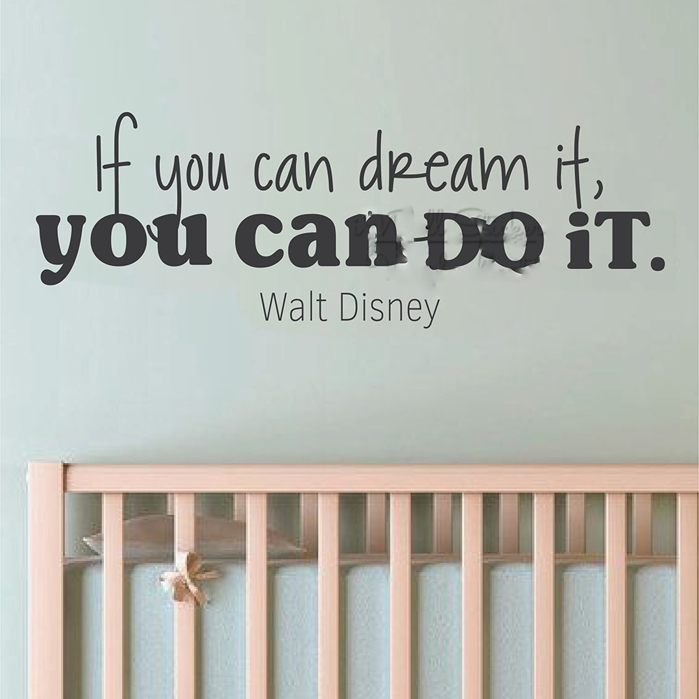 If You Can Dream It Quotes Wall Stickers For Baby Room - Sale up to 70% ...
