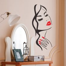 Red Nails Wall Stickers For Girls Bedroom Decorations