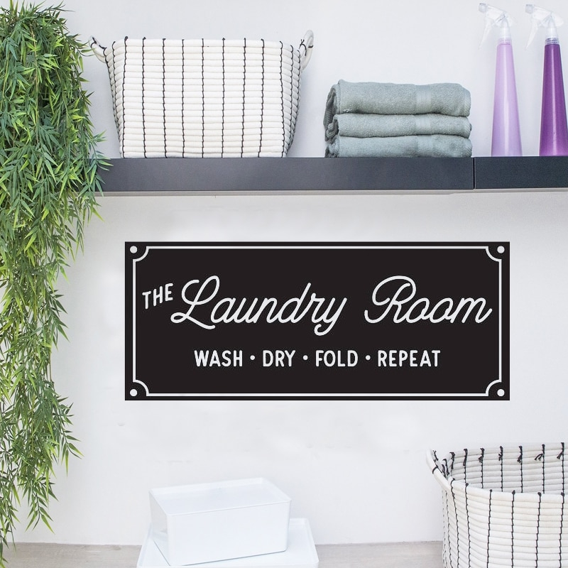 Custom Laundry Room Established - Wall Decal Custom Vinyl Quote Sign ...