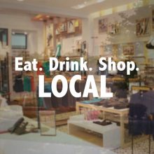 Eat Drink Shop Local Store Sign Vinyl Business Decal Window Glass Vinyl Sticker For Store Waterprof Murals Cheap Sale BS14