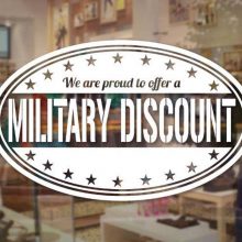 Military Discount Glass Sticker Veteran Decal For Store 