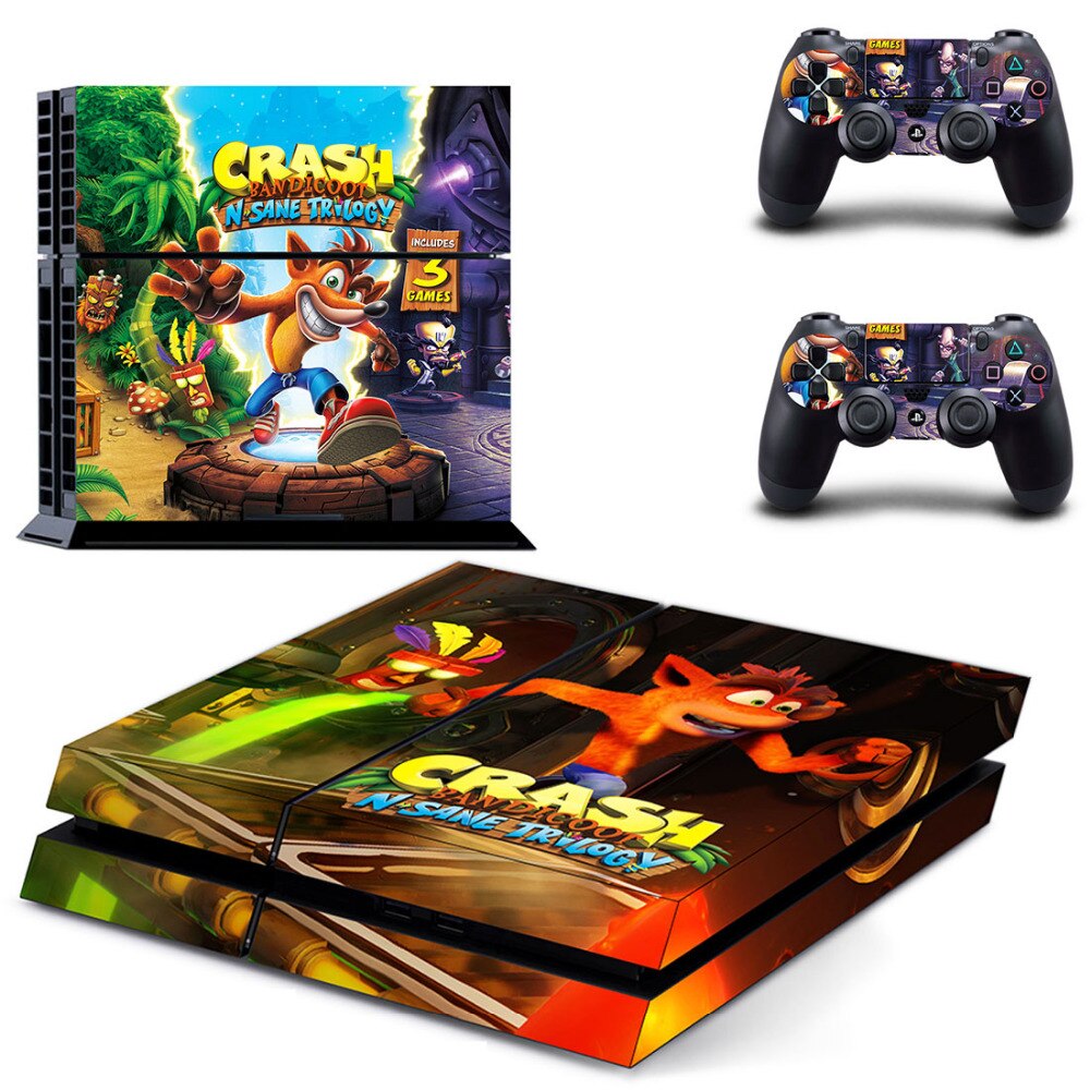 Crash Bandicoot N Sane Trilogy PS4 Skin Sticker Crash Bandicoot N Sane Trilogy PS4 Skin Sticker
