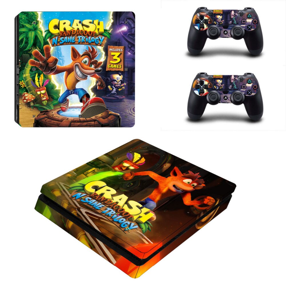 Crash Bandicoot N Sane Trilogy PS4 Slim Skin Sticker Crash Bandicoot N Sane Trilogy PS4 Slim Skin Sticker