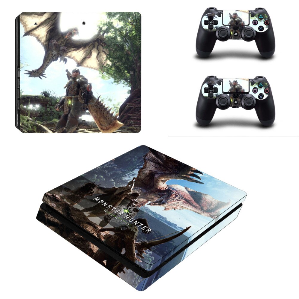 For Monster Hunter World PS4 Slim Skin Sticker For Monster Hunter World PS4 Slim Skin Sticker