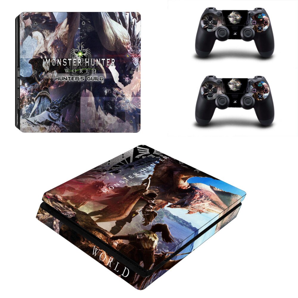 For Monster Hunter World PS4 Slim Skin Sticker For Monster Hunter World PS4 Slim Skin Sticker