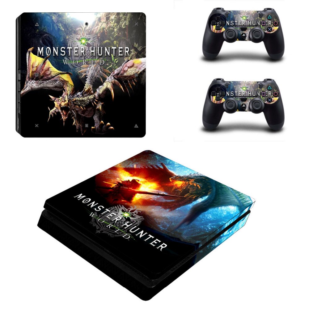 For Monster Hunter World PS4 Slim Skin Sticker For Monster Hunter World PS4 Slim Skin Sticker