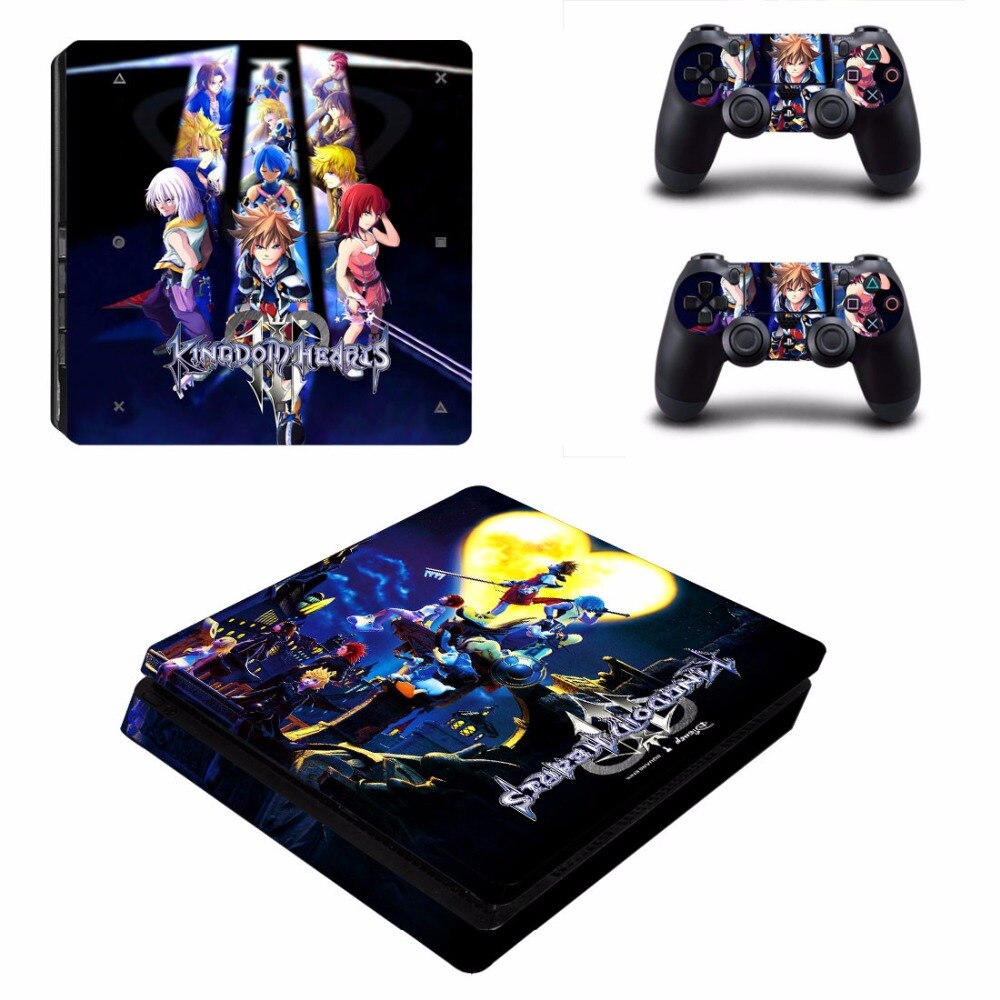Kingdom Hearts 3 Vinyl Decal PS4 Slim Skin Sticker Playstation 4 Slim Skin and 2 Controllers Kingdom Hearts 3 Vinyl Decal PS4 Slim Skin Sticker Playstation 4 Slim Skin and 2 Controllers