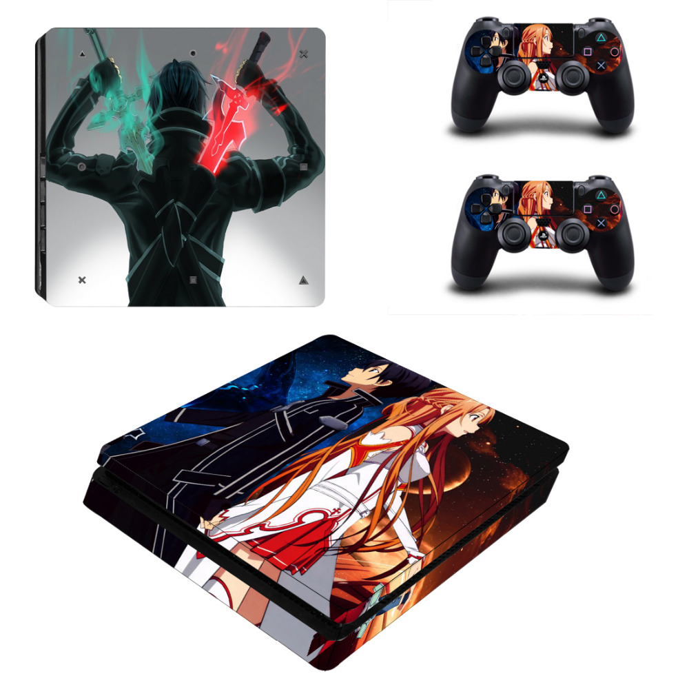 Anime Sword Art Online SAO Decal PS4 Slim Skin Sticker Anime Sword Art Online SAO Decal PS4 Slim Skin Sticker
