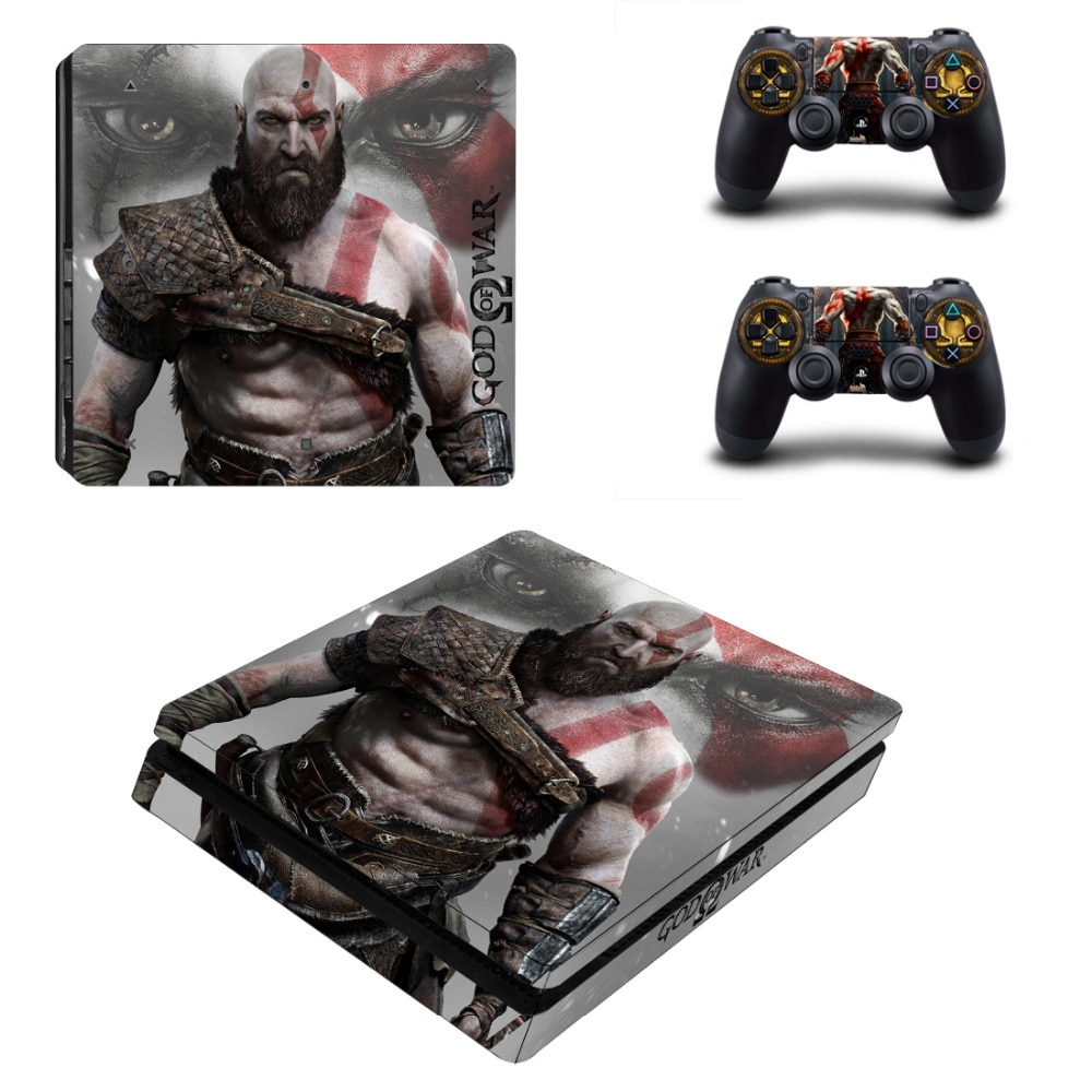 Game God of War Decal PS4 Slim Skin Sticker Vinyl Game God of War Decal PS4 Slim Skin Sticker Vinyl