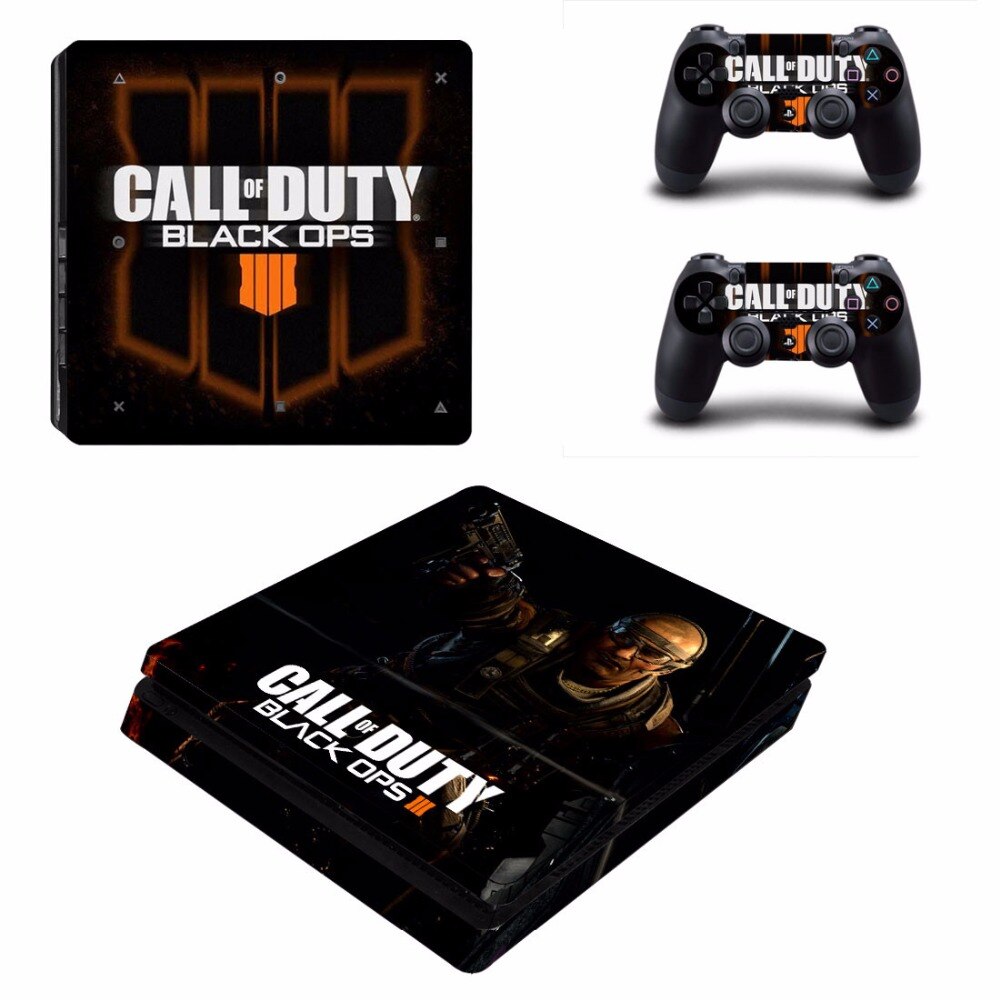 PS4 Slim Skin Sticker Call of Duty Black OPS 4 PS4 Slim Skin Sticker Call of Duty Black OPS 4
