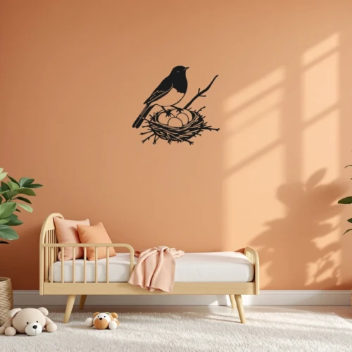 Nightingale on a Nest Wall Decal
