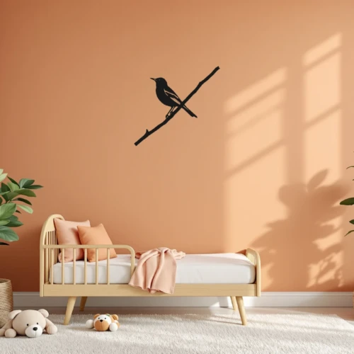 Perched Nightingale Wall Decal