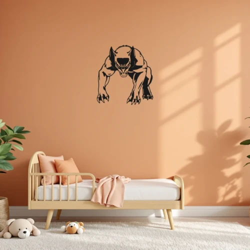Crouching Wolverine Wall Decal