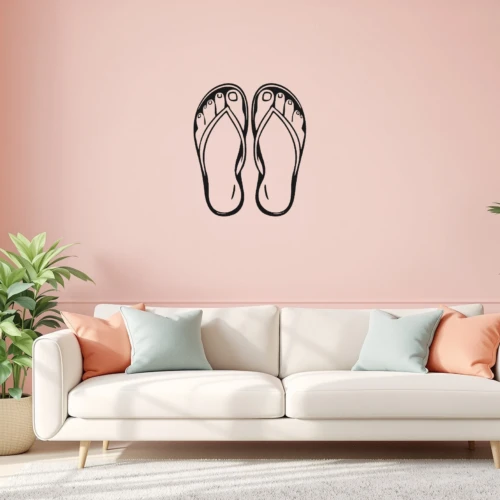 Flip Flop Feet Decal