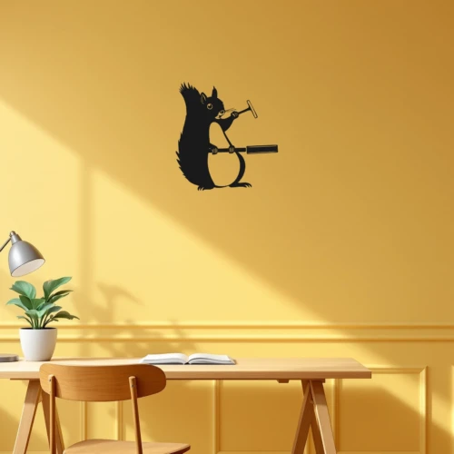 Squeegee Squirrel Wall Decal