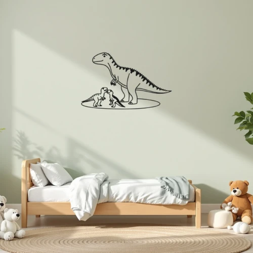 Ceratosaurus Family Portrait Wall Decal