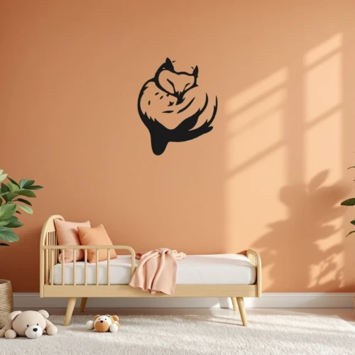 Sleeping Barn Owl Wall Decal