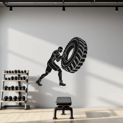 Tire Flip Wall Decal