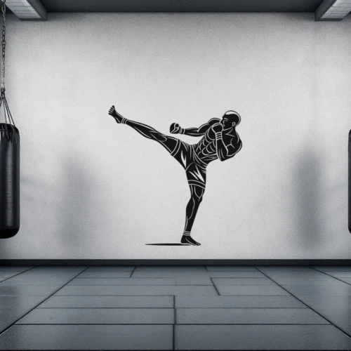 Roundhouse Kick Wall Decal