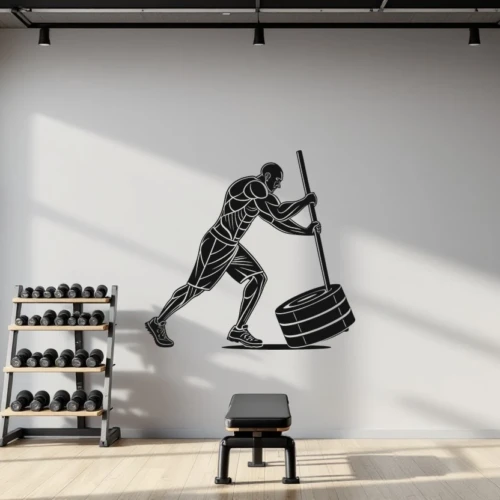Sled Push Wall Decal