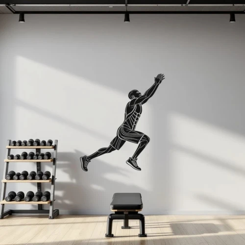 Vertical Box Jump Wall Decal