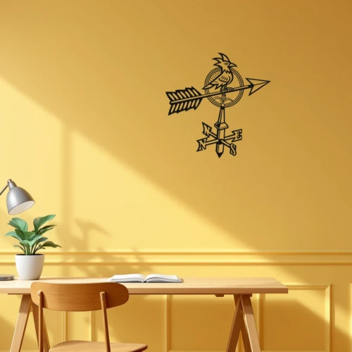 Lightbulb And Arrow Emblem Wall Decal