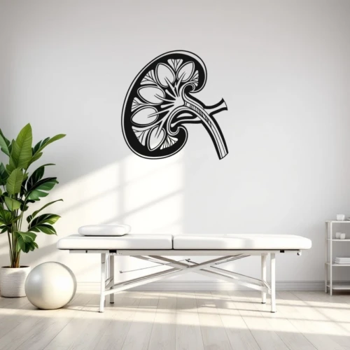 Kidney Anatomy Emblem Wall Decal