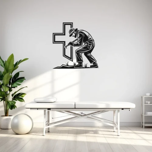 Medical Cross Icon Wall Decal