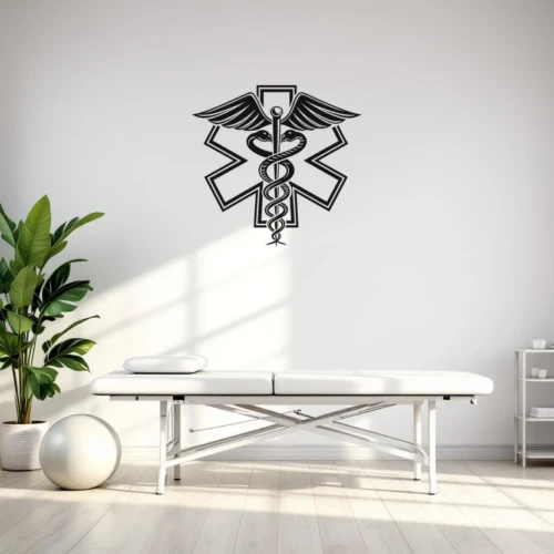 Caduceus Medical Emblem Wall Decal
