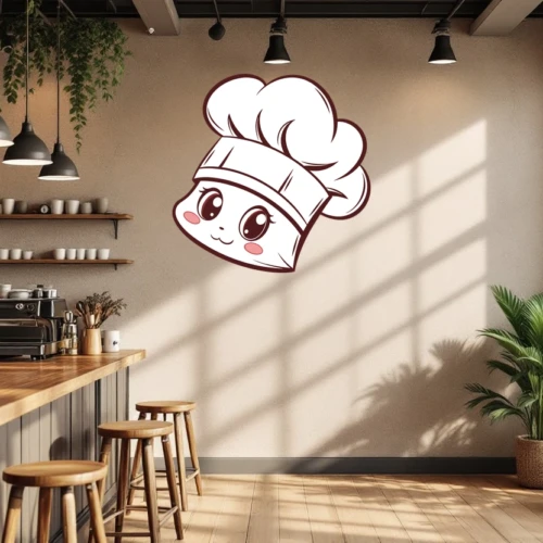 Cute Chef Hat Wall Decal