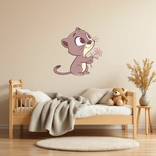 Playful Panther Kitten Wall Decal