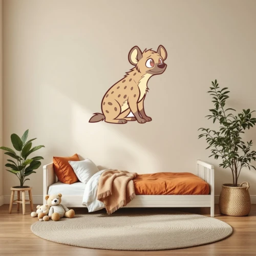Sitting Hyena Wall Decal