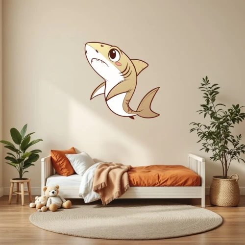 Lemon Shark Peek-a-Boo Wall Decal