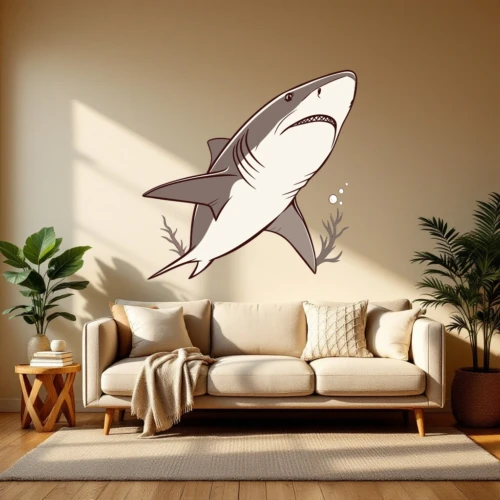 Lemon Shark Portrait Wall Decal