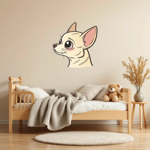 Chihuahua Face Wall Decal