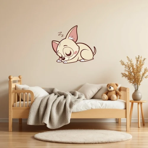 Sleepy Chihuahua Wall Decal