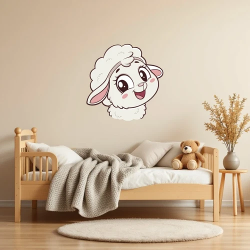 Sheep Close-Up Wall Decal