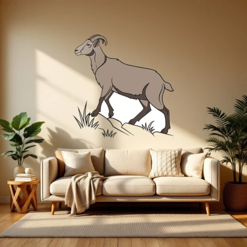 Elegant Sheep Wall Decal