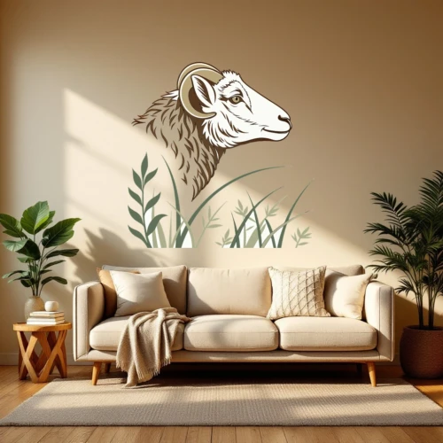 Sheep Portrait Wall Decal