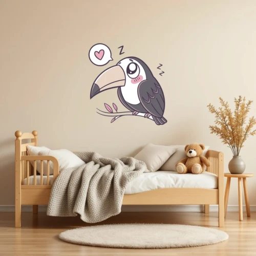 Sleeping Toucan Wall Decal