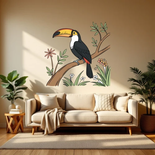 Elegant Toucan Wall Decal