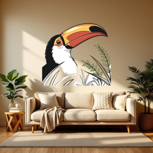 Toucan Portrait Wall Decal