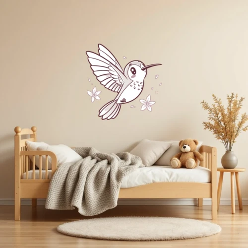Hummingbird in Flight Wall Decal