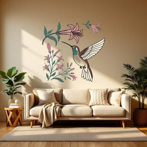 Hummingbird Portrait Wall Decal
