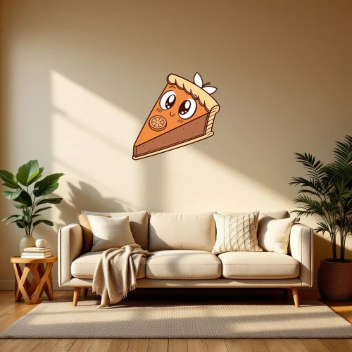 Cute Slice Of Pumpkin Pie Wall Decal